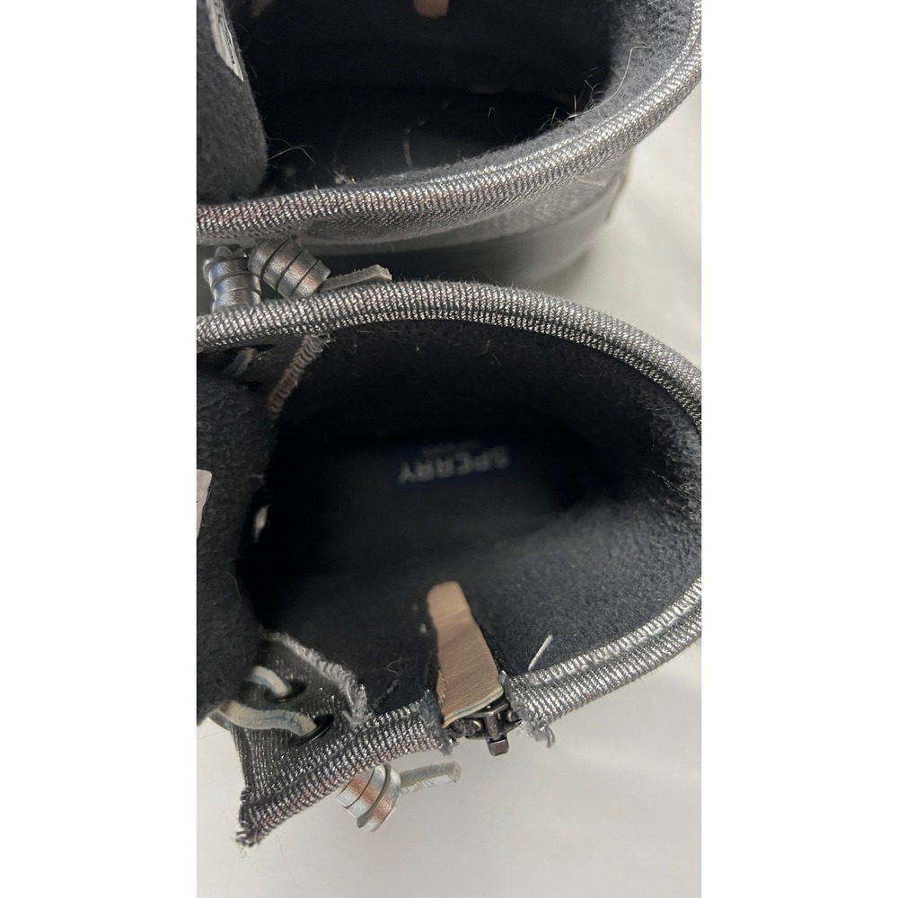 Sperry Top-Sider Saltwater Metallic Grey Silver Duck Boots STS80772 Womens 9.5 - Picture 6 of 13
